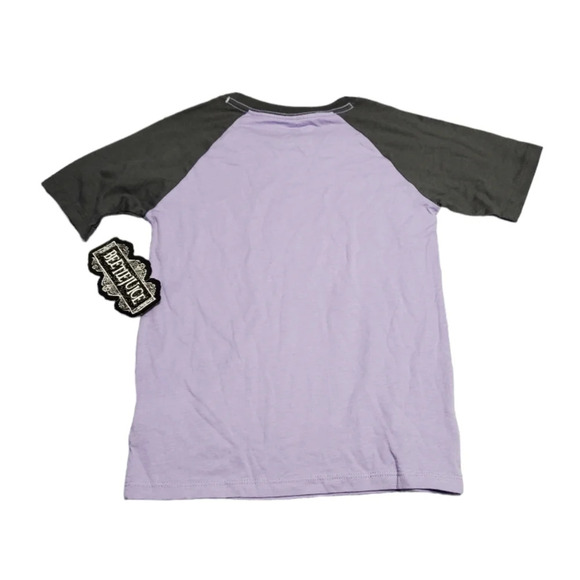 NWT Beetlejuice Kids Raglan Graphic Tee Shirt S - Picture 3 of 6